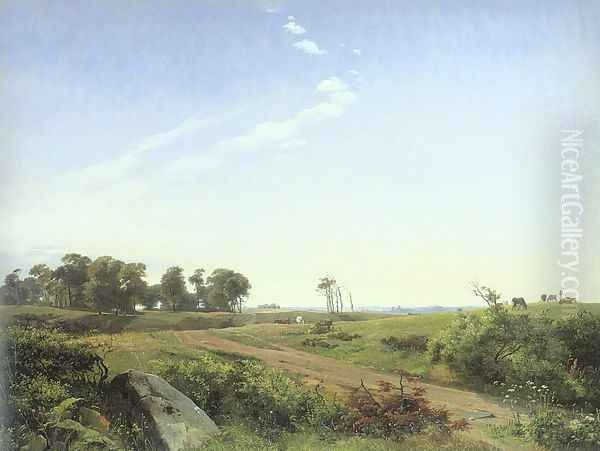 Zealand Landscape- Open Country in North Zealand 1842 - view 1