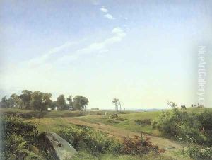 Zealand Landscape- Open Country in North Zealand 1842 by Johan Thomas Lundbye