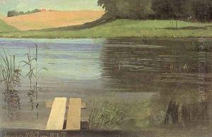 Study of a Lake 1838 by Johan Thomas Lundbye