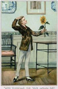 With Yearnings For Your Intense Joy Victorian Christmas Card by Albert Jnr. Ludovici