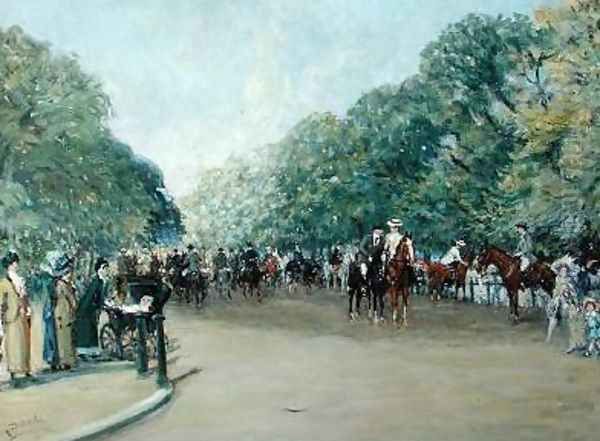 View of Hyde Park with Figures on Rotten Row - view 1