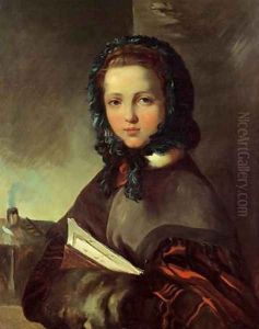 Girl with a Book (Madchen mit Buch) by Franciszek Ksawery Lampi