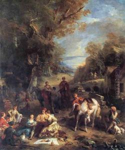 Hunting Picnic 1723 by Francois Lemoine (see Lemoyne)