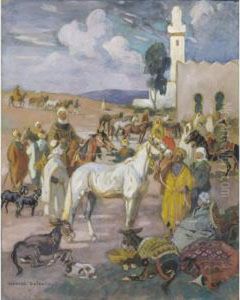 Le Marche Aux Chevaux by Edouard Doigneau