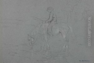 Edouard. "scene Equestre" by Edouard Doigneau