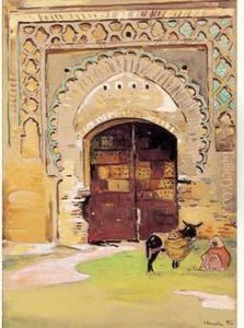 " La Porte Cherarda, Fes ". by Edouard Doigneau