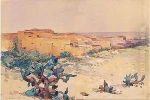 " Vue De El Kantara, 1904 ". by Edouard Doigneau