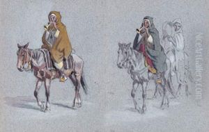 " Trois Cavaliers Musiciens ". by Edouard Doigneau