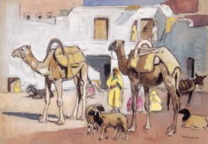 " Scene De Marche A Marrakech ". by Edouard Doigneau