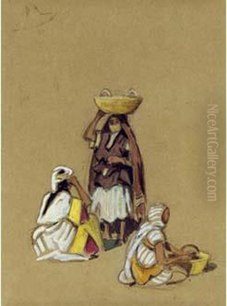 Trois Femmes Au Marche, Maroc - view 1
