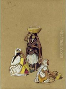 Trois Femmes Au Marche, Maroc by Edouard Doigneau