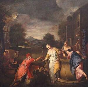 Rebecca at the Well by Gregorio Lazzarini