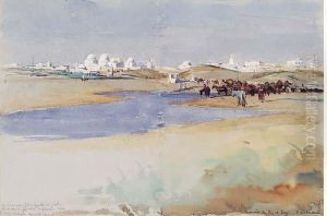 " Le Reservoir De Bir Et Bey, Kairouan ". by Edouard Doigneau