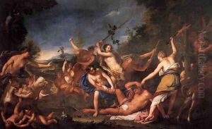 Orpheus and the Bacchantes by Gregorio Lazzarini