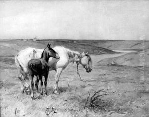 Edouard "les Chevaux Sur La Lande" by Edouard Doigneau
