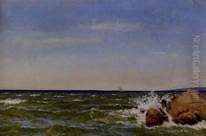 A View Of The Amalfi Coast Near Naples by Emanuel Larsen