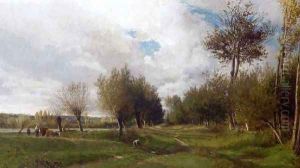 Le chemin vert by Emile Charles Lambinet