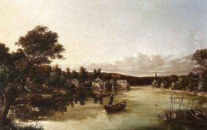 Leaving for a Day of Fishing by Emile Charles Lambinet