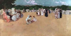 The Gardens of Luxembourg by Fernand Harvey Lungren