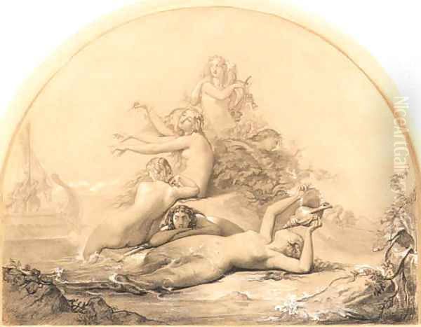 Study for Les Sirenes appelant Ulysee - view 1