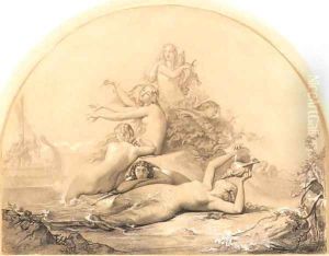 Study for Les Sirenes appelant Ulysee by Henri Lehmann