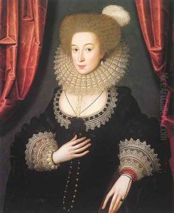 Portrait of Mary Radclyffe 1610-13 by William Larkin