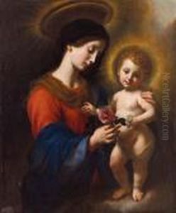 Madonna Con Bambino (madonna Della Rosa) by Carlo Dolci