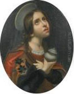 The Penitent Magdalen; And The Archangel Gabriel, A Pair by Carlo Dolci