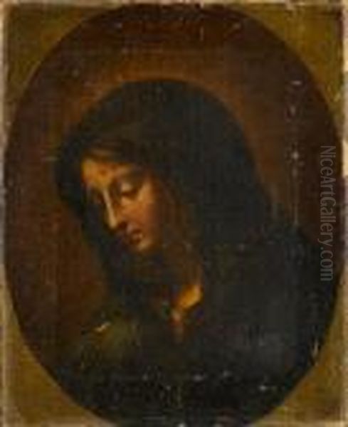 The Madonna, In A Painted Oval - view 1