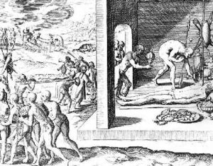 Indian funeral rites by Jacques le Moyne de Morgues