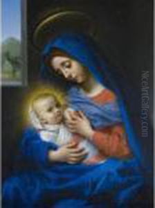 Madonna Suckling The Christ Child by Carlo Dolci