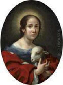 The Artist's Wife, Teresa Bucherelli, As Saint Agnes by Carlo Dolci