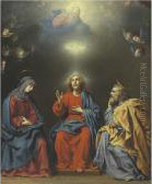 The Holy Family With God The Father And The Holy Spirit Above: A Sacra Conversazione - view 1