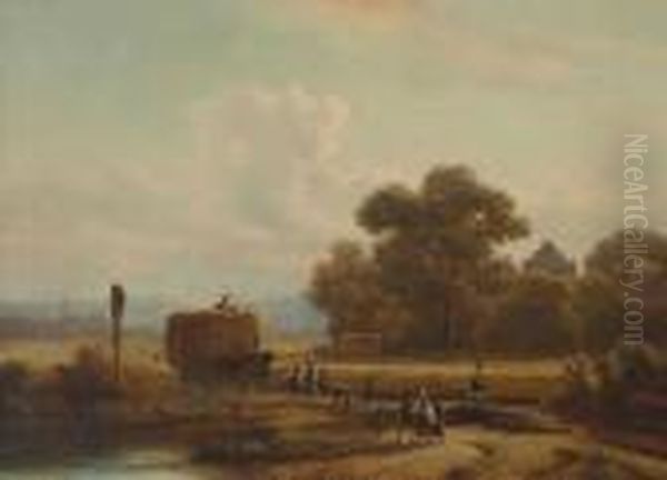 Getreideernte In Vorgebirgslandschaft - view 1
