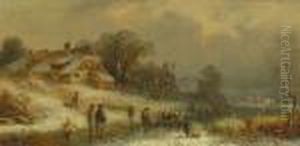 Eisvergnugen Vor Dem Dorf