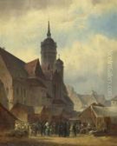 Marktszene In Einer Stadt. - view 1