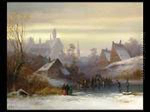 Eisvergnugen Vor Der Stadt by Anton Doll