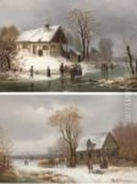Villagers In Snowcovered Landscapes - view 1
