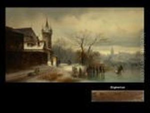 Eisvergnugen Vor Dem Stadttor by Anton Doll