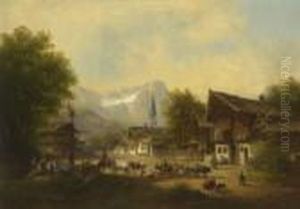 Partenkirchen - Blick Auf Den
 Floriansplatz