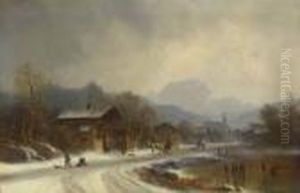 Eisvergnugen Vor Dem
Dorf. by Anton Doll