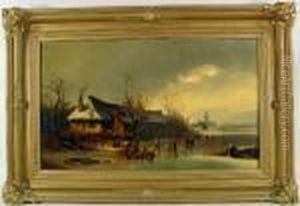 Winter Skating Scene by Anton Doll