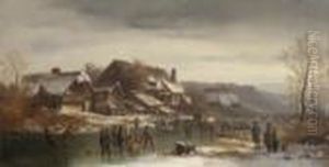 Eisvergnugen Vor Dem
Dorf. by Anton Doll