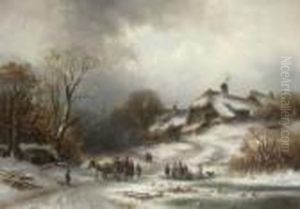 Winterlandschaft Mit Bauernhausern
Bei Alt-gauting. by Anton Doll