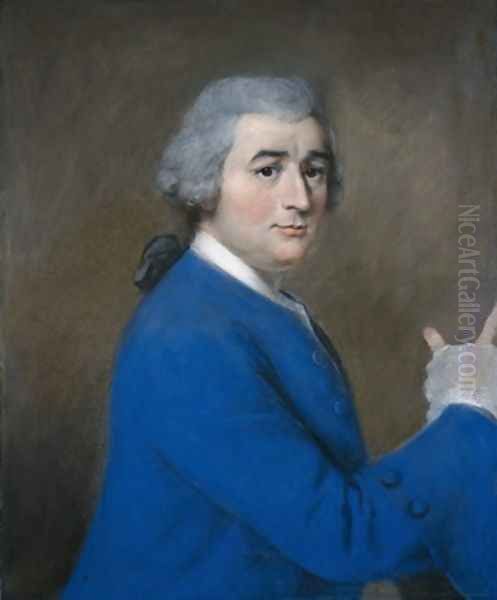 David Garrick in high overcoat - view 1
