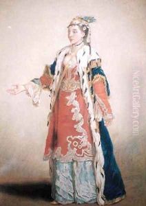 Frankish Woman from Pera Constantinople 1738-43 by Etienne Liotard