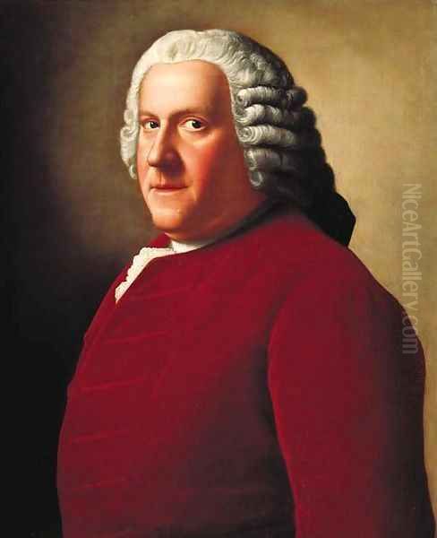 Portrait of Willem Bentinck, 1st Count Bentinck (1704-1774), half-length, in a red velvet coat and white lace cravat - view 1