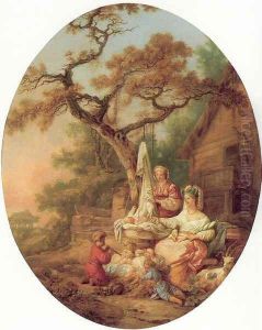 A Scene from Russian Life 1764 by Jean-Baptiste Le Prince