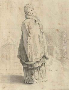 Girl in Russian Costume by Jean-Baptiste Le Prince