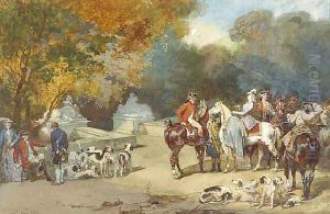 Hunting Society by Eugene Louis Lami